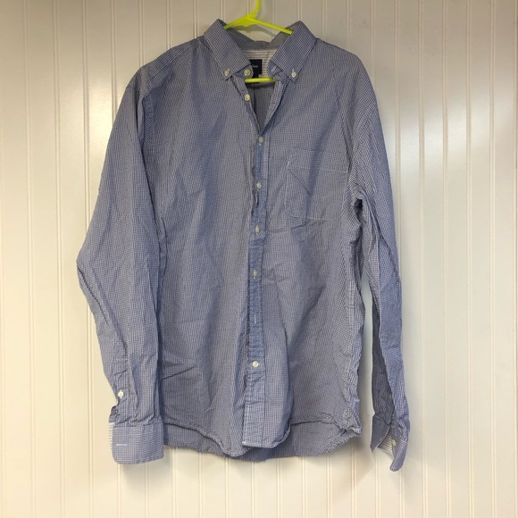 Gap Men's Blue Checkered Plaid Long Sleeve Button Down Shirt XL - Picture 1 of 4